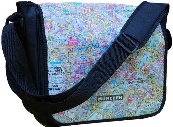 Tasche und Stadtplan von München in Einem