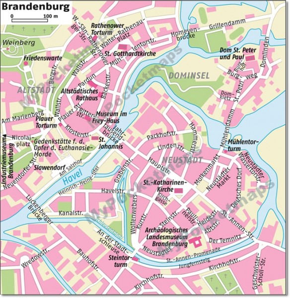 Brandenburg - Stadtplan