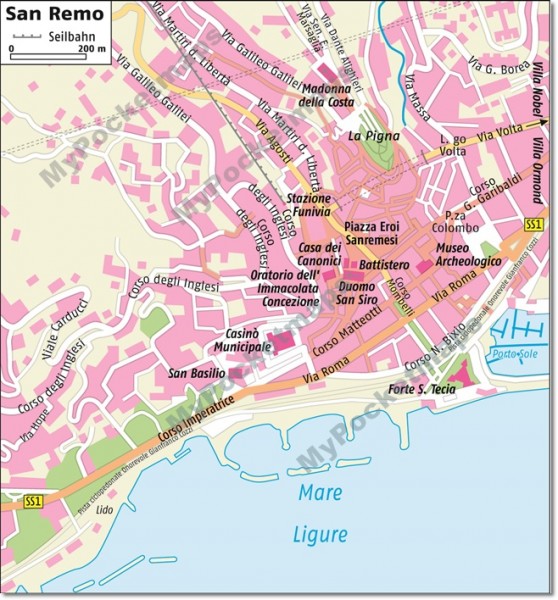 San Remo - Stadtplan 